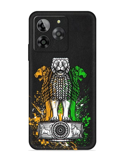 Pillars Of Ashoka Embossed Soft Silicone Case for Lava Yuva 3 Zapvi