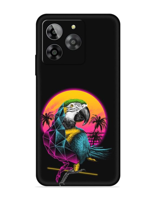 Rad Parrot Embossed Soft Silicone Case for Lava Yuva 3 Zapvi