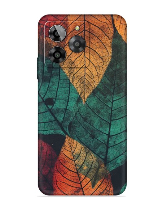 Leaves Artwork Embossed Soft Silicone Case for Lava Yuva 3 Zapvi