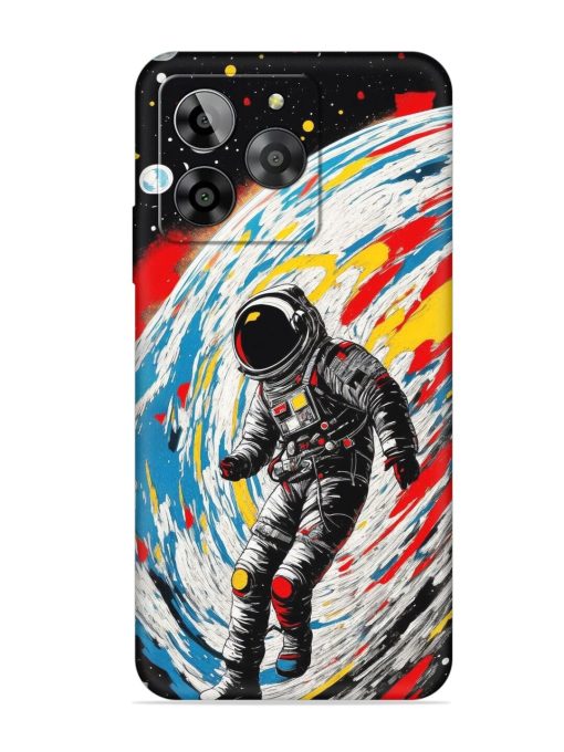 Astronaut Art Embossed Soft Silicone Case for Lava Yuva 3 Zapvi