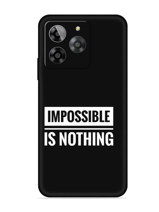 Impossible Is Nothing Embossed Soft Silicone Case for Lava Yuva 3