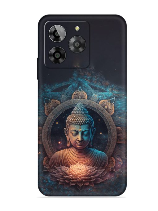 Gautam Buddha Embossed Soft Silicone Case for Lava Yuva 3 Zapvi