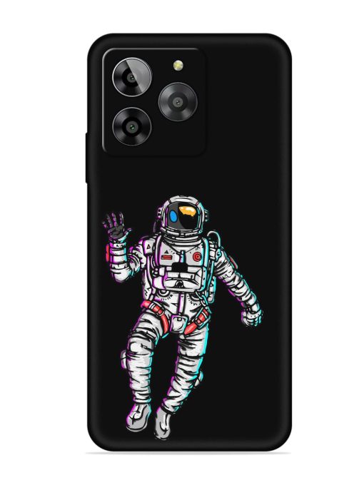 Spaceman Embossed Soft Silicone Case for Lava Yuva 3