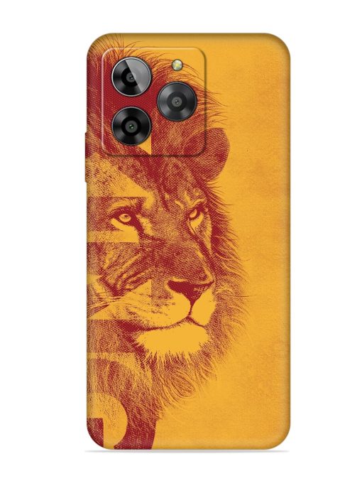 Gold Lion Crown Art Embossed Soft Silicone Case for Lava Yuva 3