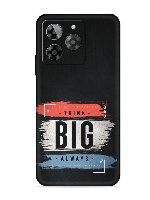 Think Big Always Embossed Soft Silicone Case for Lava Yuva 3 Zapvi