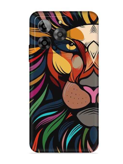 Trippy Lion Art Embossed Soft Silicone Case for Lava Yuva 3