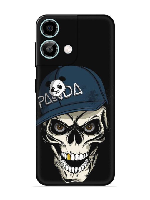 Panda Skull Embossed Soft Silicone Case for Lava Yuva 3 Pro Zapvi