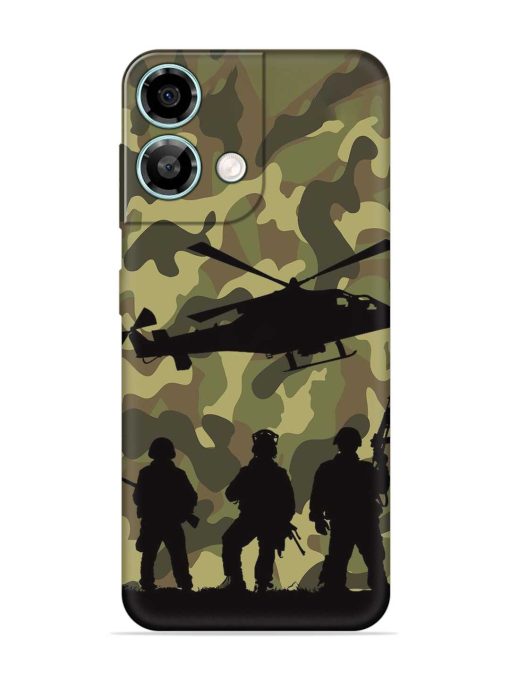 Army Heros Embossed Soft Silicone Case for Lava Yuva 3 Pro Zapvi