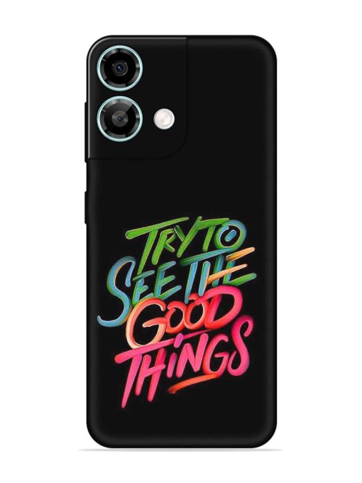 Try To See The Good Things Embossed Soft Silicone Case for Lava Yuva 3 Pro Zapvi