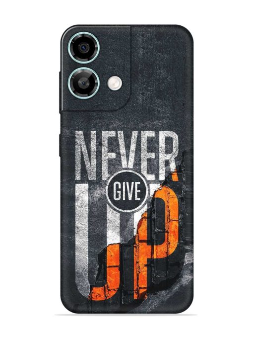 Never Give Up Embossed Soft Silicone Case for Lava Yuva 3 Pro Zapvi