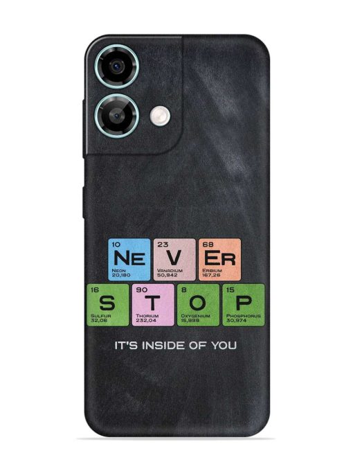 Never Stop It'S Inside Of You Embossed Soft Silicone Case for Lava Yuva 3 Pro Zapvi