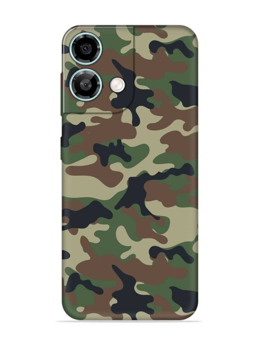 Army Military Camouflage Dark Green Embossed Soft Silicone Case for Lava Yuva 3 Pro Zapvi