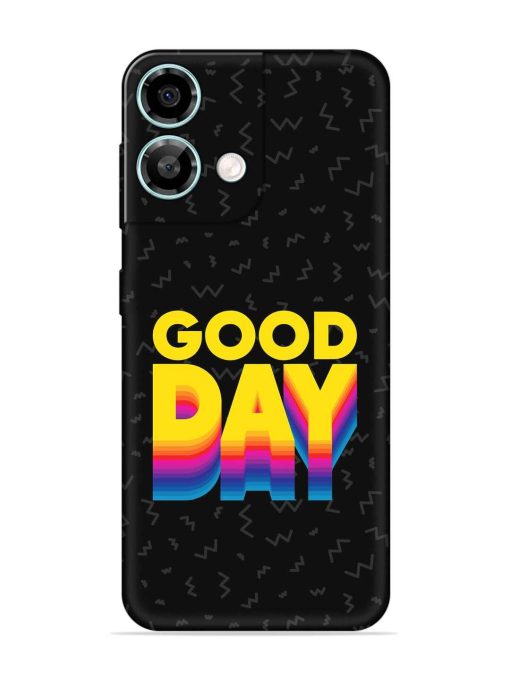 Good Day Embossed Soft Silicone Case for Lava Yuva 3 Pro Zapvi