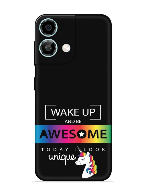 Inspirational Quote Unicorn Embossed Soft Silicone Case for Lava Yuva 3 Pro Zapvi