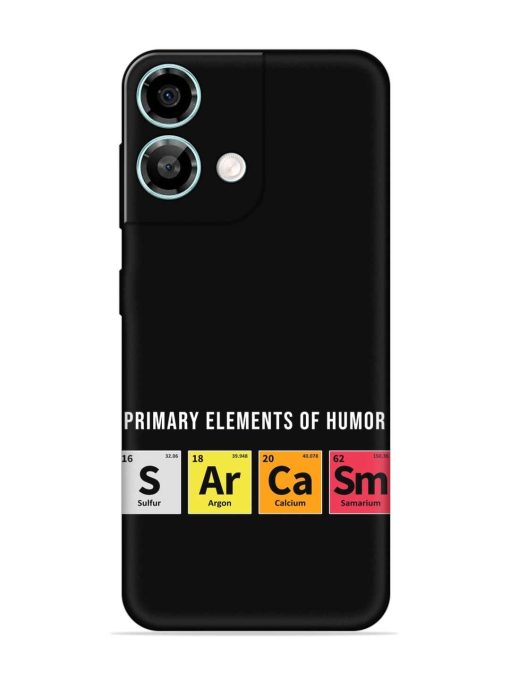 Primary Elements Humor Embossed Soft Silicone Case for Lava Yuva 3 Pro Zapvi