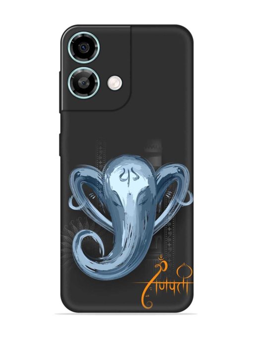 Illustration Lord Ganpati Embossed Soft Silicone Case for Lava Yuva 3 Pro Zapvi