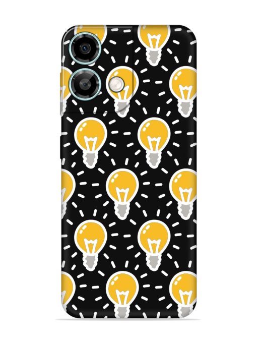 Light Bulb Seamless Embossed Soft Silicone Case for Lava Yuva 3 Pro Zapvi