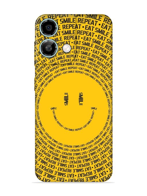 Smiley Embossed Soft Silicone Case for Lava Yuva 3 Pro Zapvi