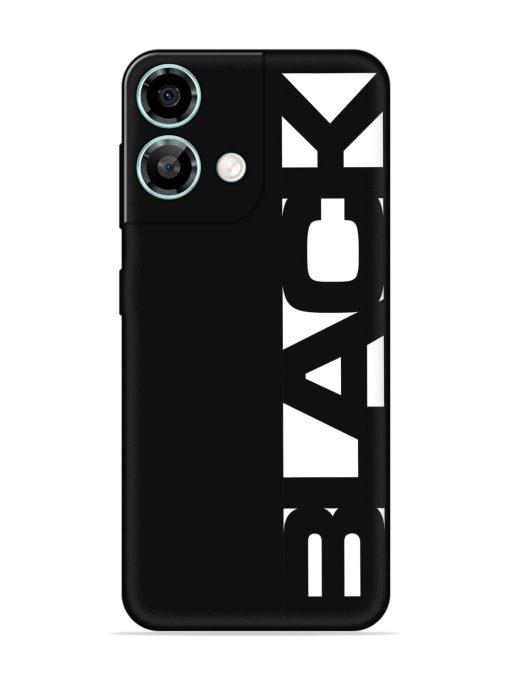 Black Typo Embossed Soft Silicone Case for Lava Yuva 3 Pro Zapvi