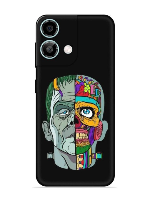 Men Vs Skull Embossed Soft Silicone Case for Lava Yuva 3 Pro Zapvi