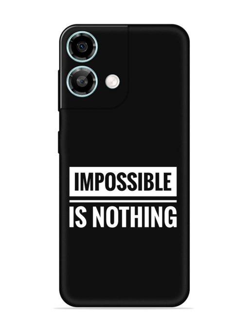 Impossible Is Nothing Embossed Soft Silicone Case for Lava Yuva 3 Pro