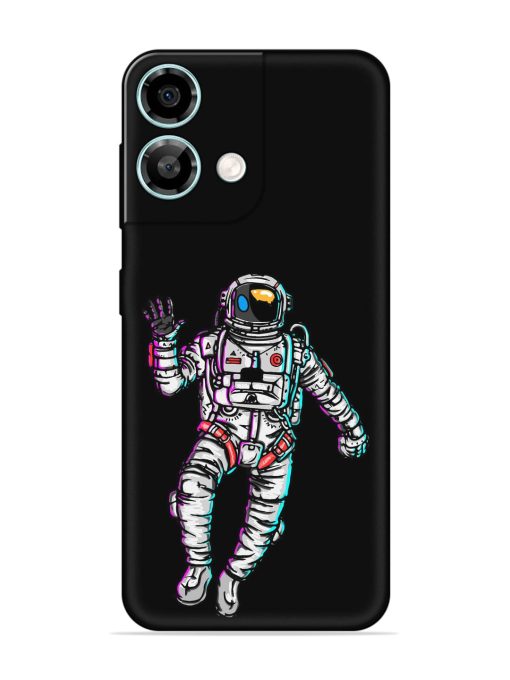 Spaceman Embossed Soft Silicone Case for Lava Yuva 3 Pro Zapvi