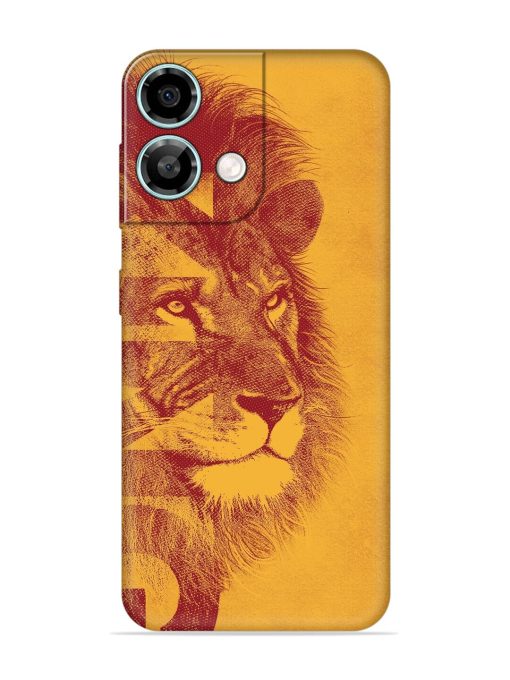 Gold Lion Crown Art Embossed Soft Silicone Case for Lava Yuva 3 Pro Zapvi