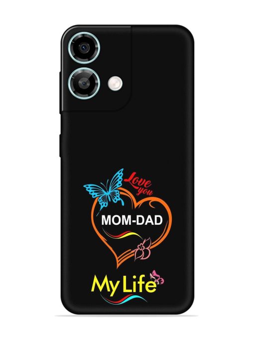 Love You Mom Dad Embossed Soft Silicone Case for Lava Yuva 3 Pro