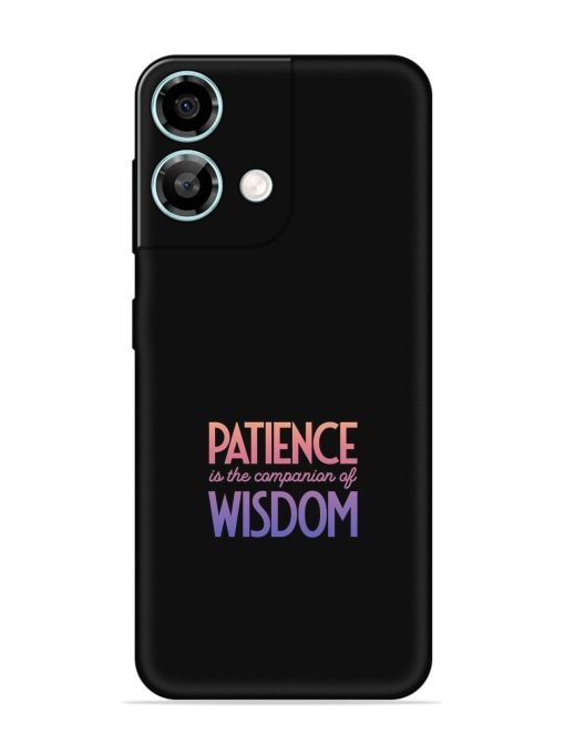 Patience Is The Embossed Soft Silicone Case for Lava Yuva 3 Pro Zapvi