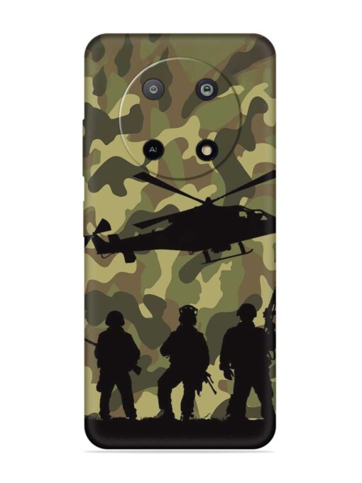 Army Heros Embossed Soft Silicone Case for Lava Yuva (5G) Zapvi