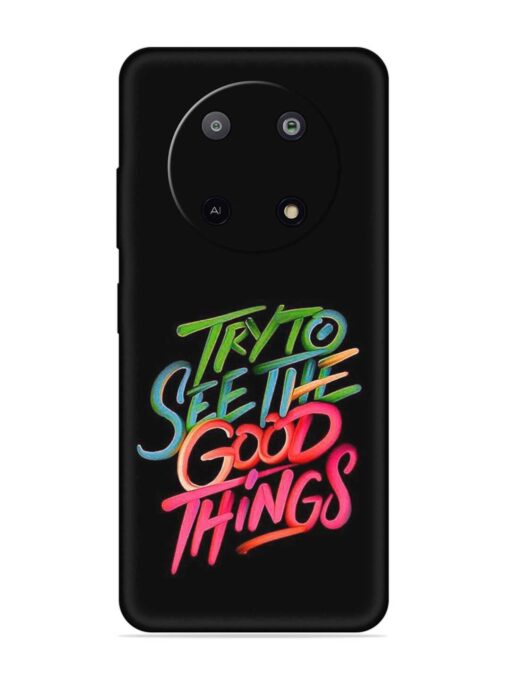 Try To See The Good Things Embossed Soft Silicone Case for Lava Yuva (5G) Zapvi