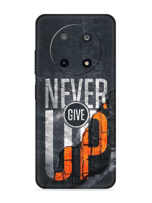 Never Give Up Embossed Soft Silicone Case for Lava Yuva (5G) Zapvi