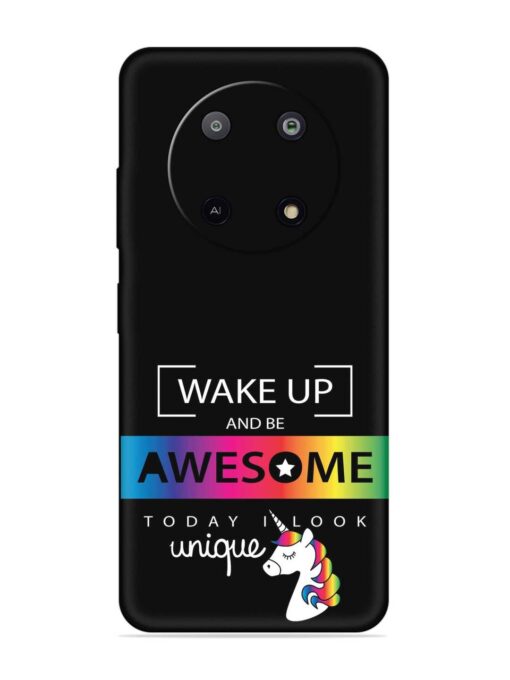 Inspirational Quote Unicorn Embossed Soft Silicone Case for Lava Yuva (5G) Zapvi