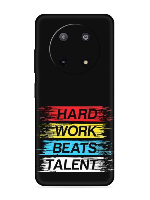 Hard Work Beats Embossed Soft Silicone Case for Lava Yuva (5G) Zapvi