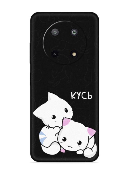 Kycb Cat Embossed Soft Silicone Case for Lava Yuva (5G) Zapvi