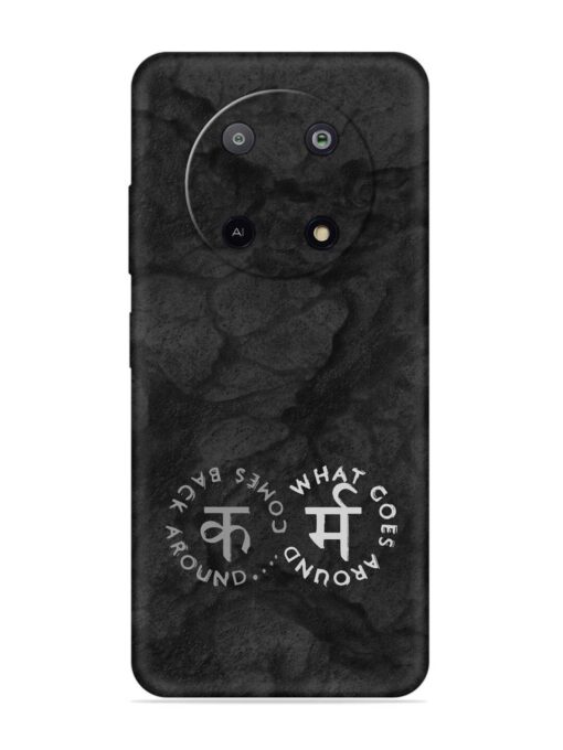 Karma Hindi Word Embossed Soft Silicone Case for Lava Yuva (5G) Zapvi