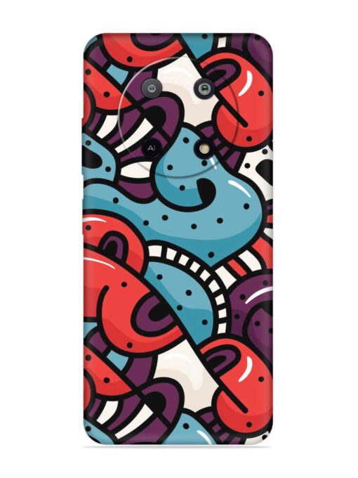 Seamless Backdrop Colorful Embossed Soft Silicone Case for Lava Yuva (5G)