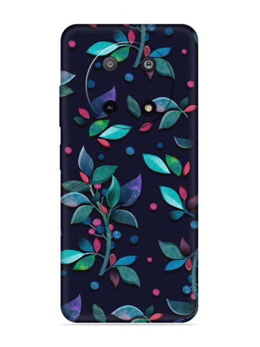 Decorative Watercolor Flower Embossed Soft Silicone Case for Lava Yuva (5G)