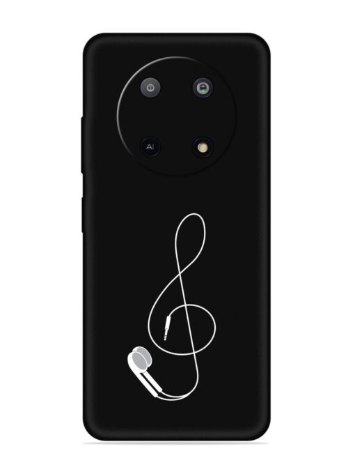 Music Earphone Vector Embossed Soft Silicone Case for Lava Yuva (5G) Zapvi