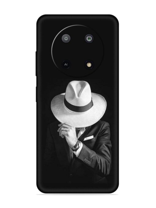 Men Under Hat Embossed Soft Silicone Case for Lava Yuva (5G)