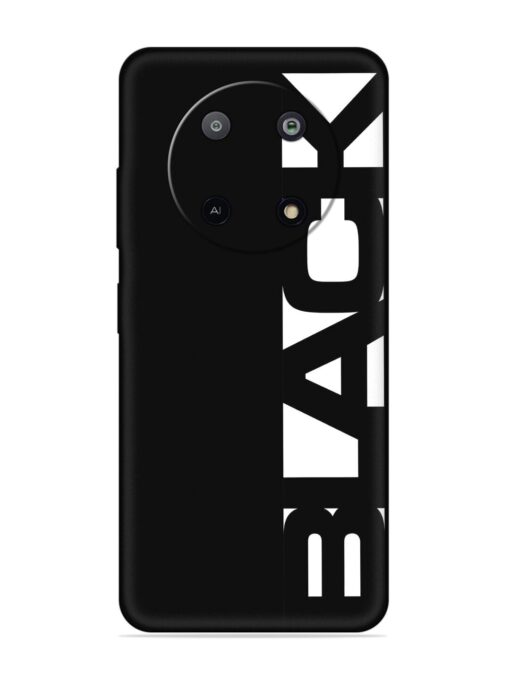 Black Typo Embossed Soft Silicone Case for Lava Yuva (5G) Zapvi