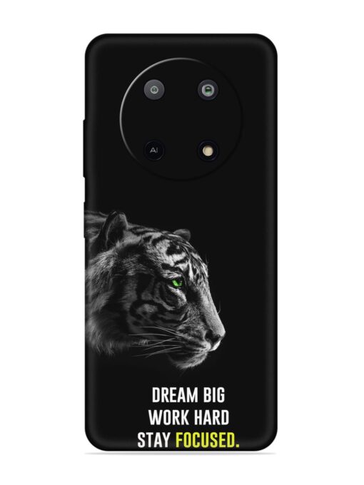 Dream Big Work Hard Embossed Soft Silicone Case for Lava Yuva (5G)