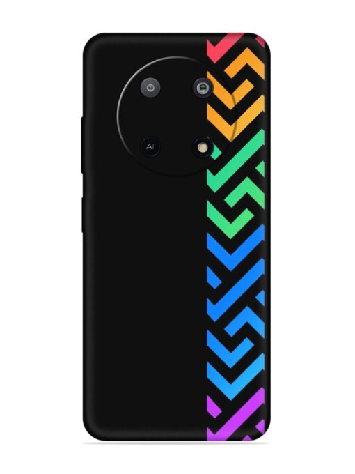 Colorshape Stripes Embossed Soft Silicone Case for Lava Yuva (5G)