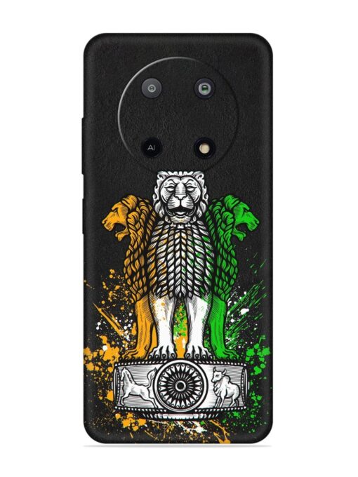 Pillars Of Ashoka Embossed Soft Silicone Case for Lava Yuva (5G)