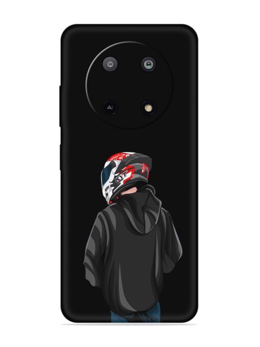 Motorcycle Rider Embossed Soft Silicone Case for Lava Yuva (5G) Zapvi