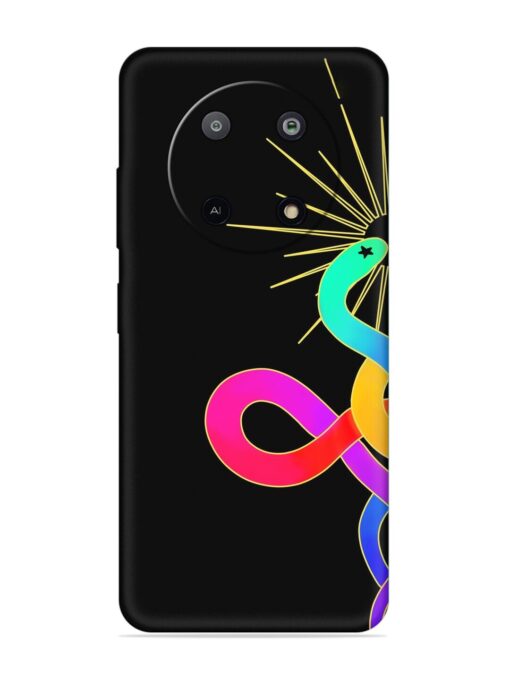 Art Geometric Abstraction Embossed Soft Silicone Case for Lava Yuva (5G) Zapvi