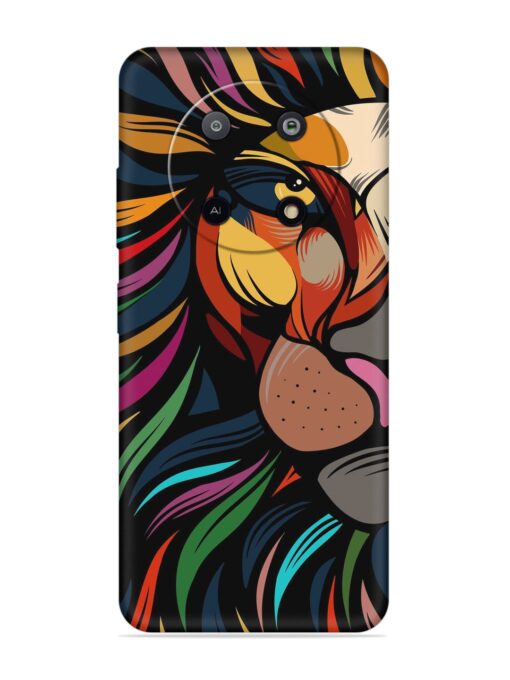 Trippy Lion Art Embossed Soft Silicone Case for Lava Yuva (5G) Zapvi