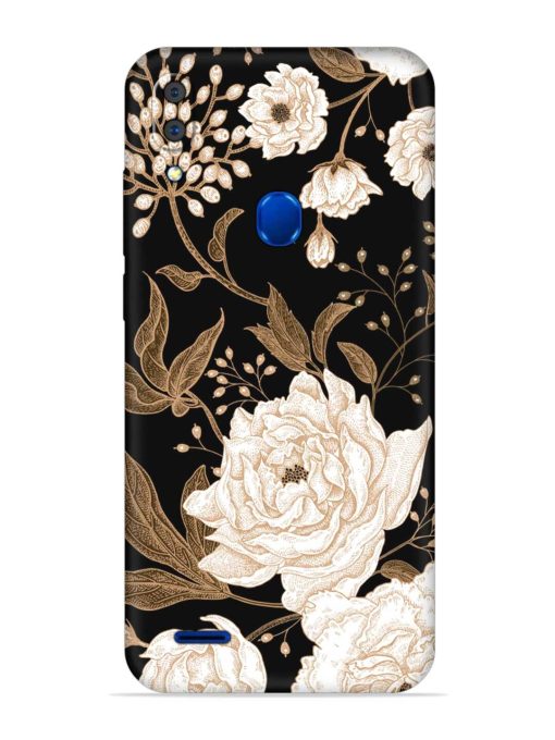 Peonies Roses Floral Embossed Soft Silicone Case for Lenovo A7 Zapvi