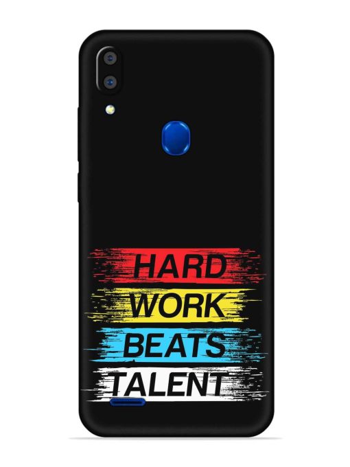 Hard Work Beats Embossed Soft Silicone Case for Lenovo A7 Zapvi