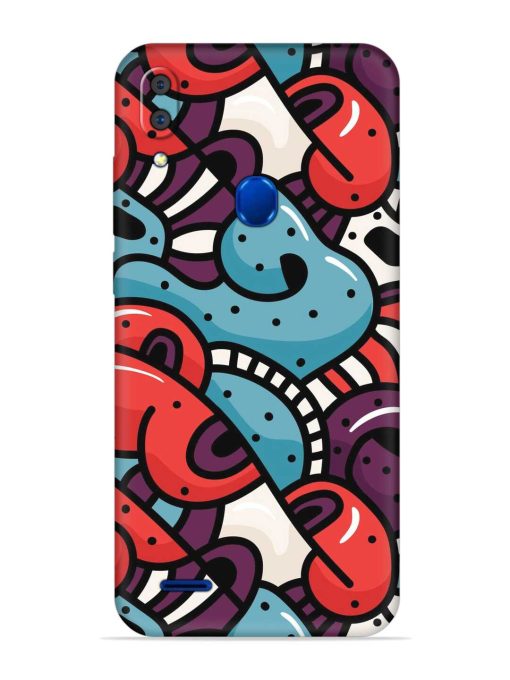 Seamless Backdrop Colorful Embossed Soft Silicone Case for Lenovo A7